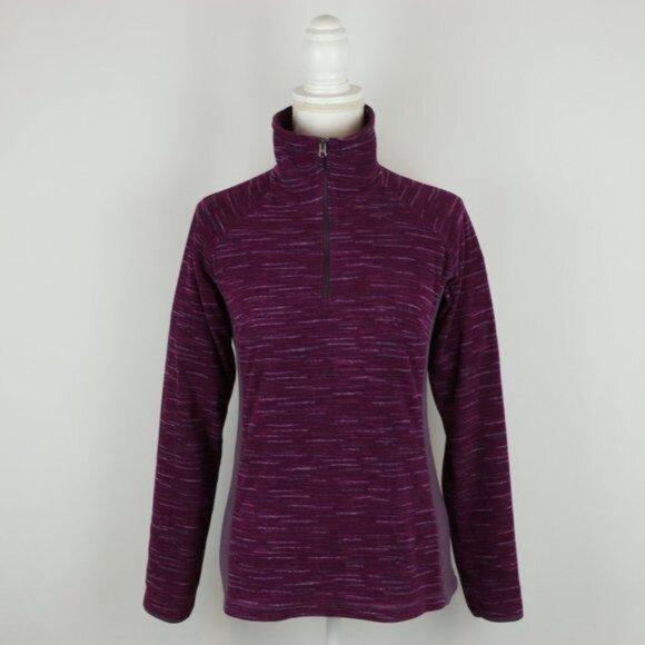 Columbia Women's Small Purple Polyester Fleece 1/4 Zip Pullover Jacket - Picture 1 of 7